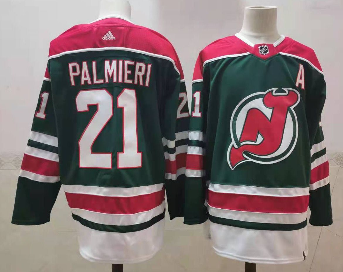 Men's New Jersey Devils Kyle Palmieri #21 Green Jersey